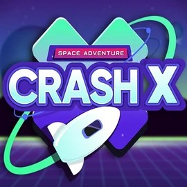 Crash X slot logo by Turbo Games at Azurslot Casino