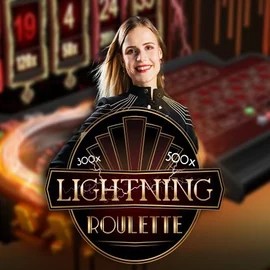 Official Live Casino logo: Lightning Roulette by Evolution at Azurslot Casino