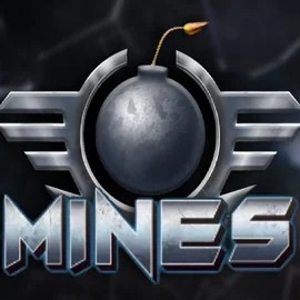 Mines slot logo by Turbo Games at Azurslot Casino